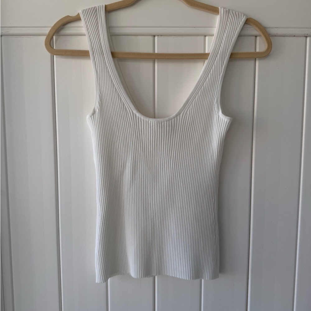Zimmerman White Ribbed Tank Top